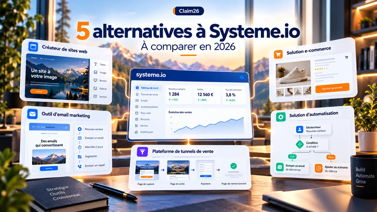 Ensemble d’outils pour créer un site, vendre, automatiser et gérer son marketing