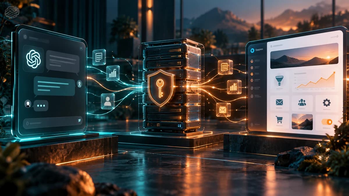 Connexion sécurisée entre ChatGPT et Systeme.io via un serveur MCP et une clé d’accès