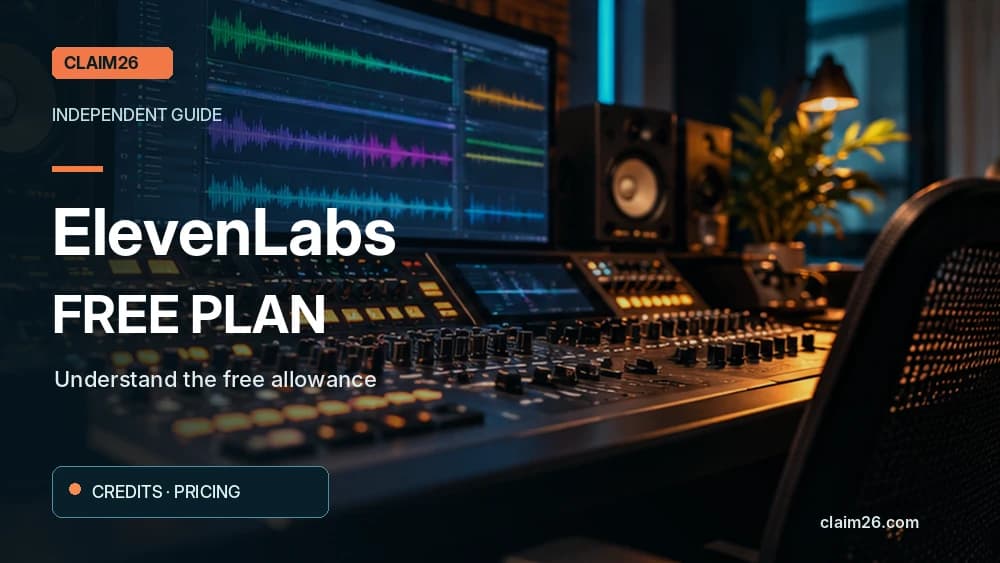Creative audio studio illustration with credit meter, sound waves and production controls